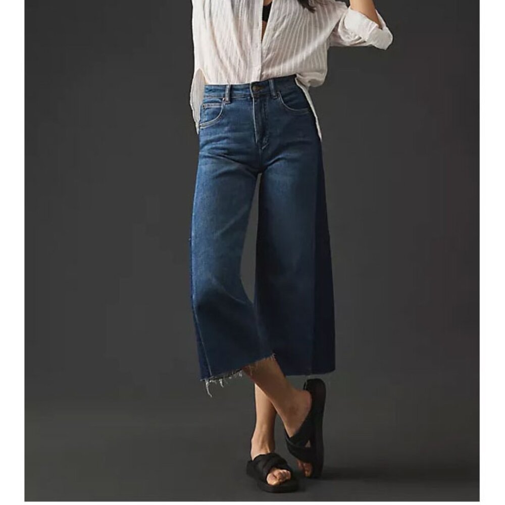 Joie Porter High-Rise Wide-Leg Crop Jeans - Picture 2 of 6